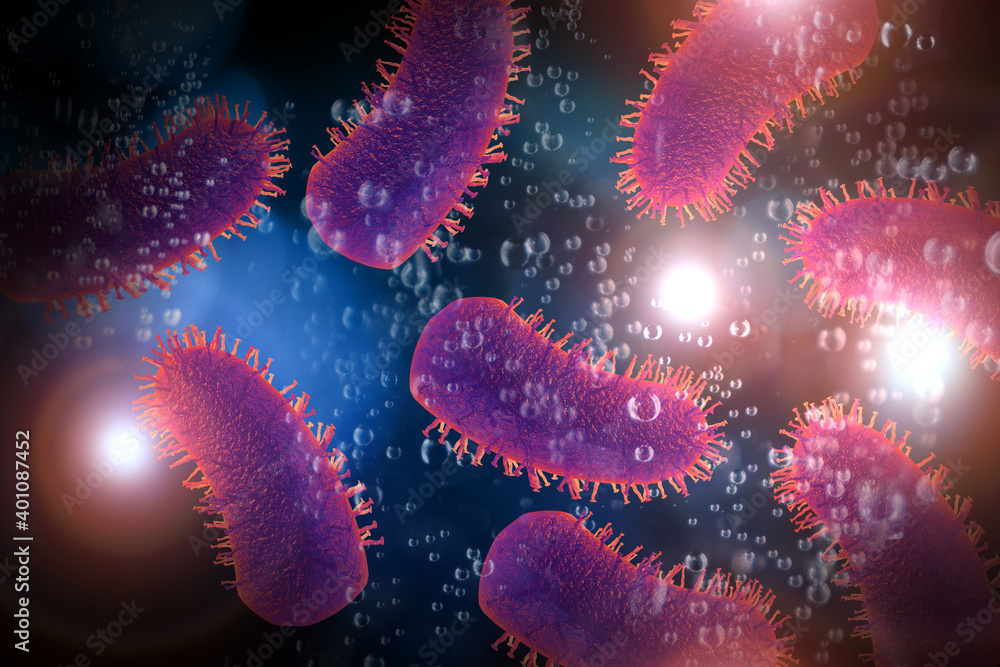 Rabies Virus 3D Illustration Rabies Virus 3D Illustration