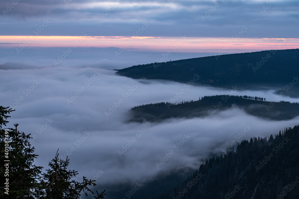 Misty sunset Misty sunset