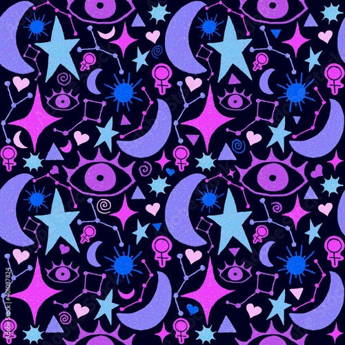 Witchy Seamless Pattern