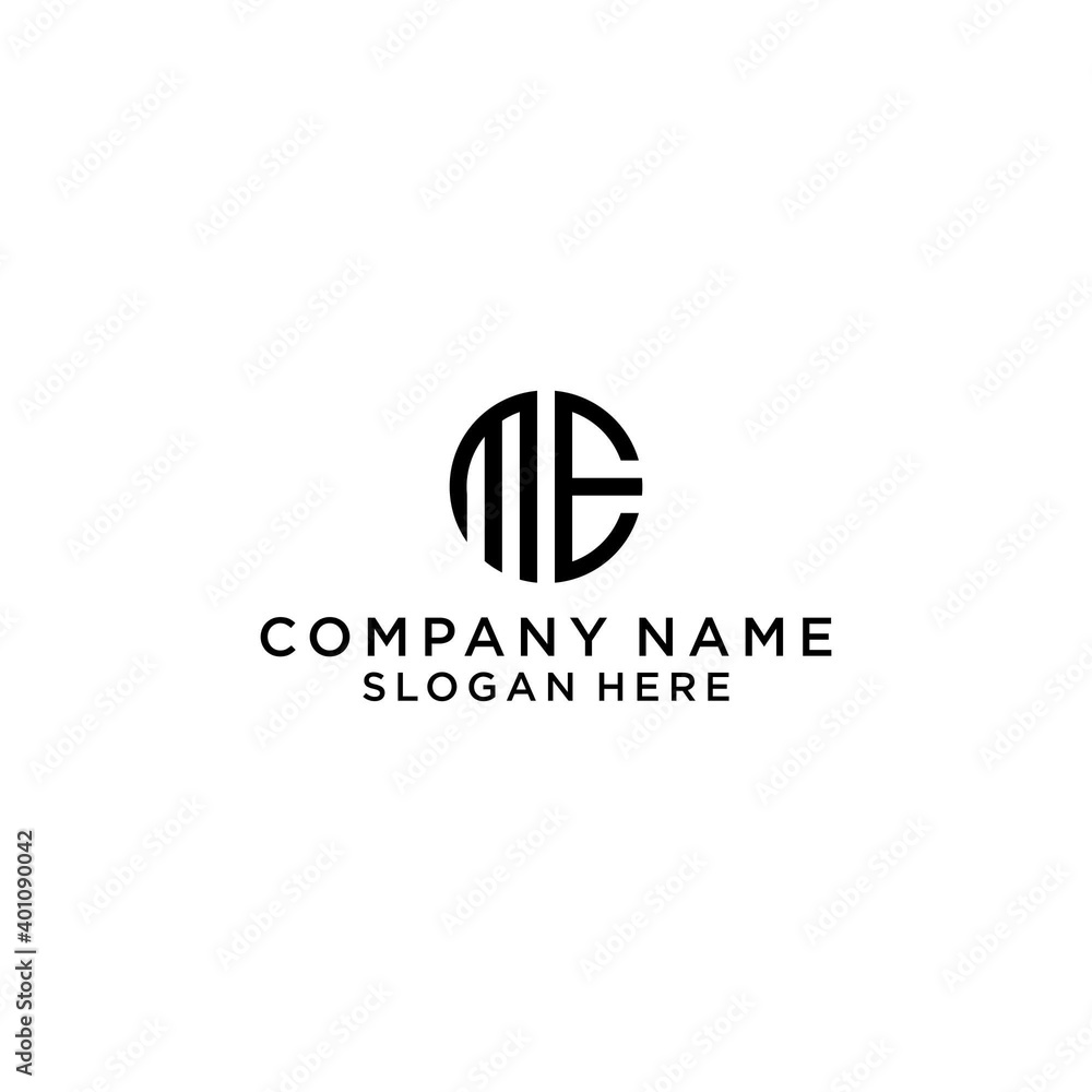 ME monogram logo design vector