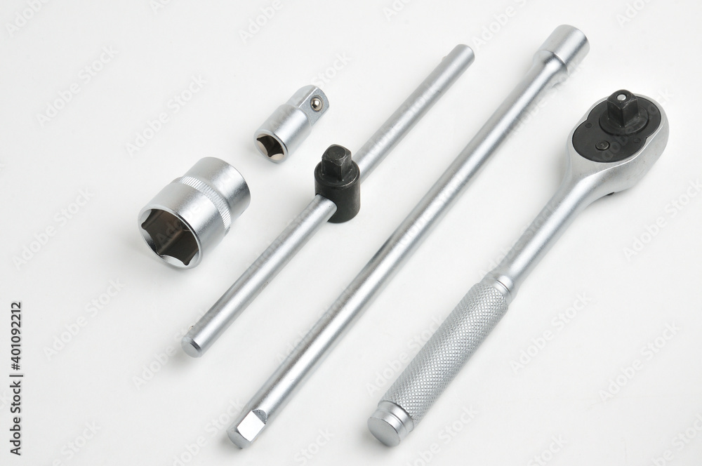 Wrench for nuts and bolts on a white background Wrench for nuts and bolts on a white background