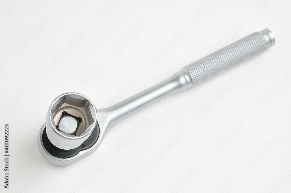 Wrench for nuts and bolts on a white background Wrench for nuts and bolts on a white background