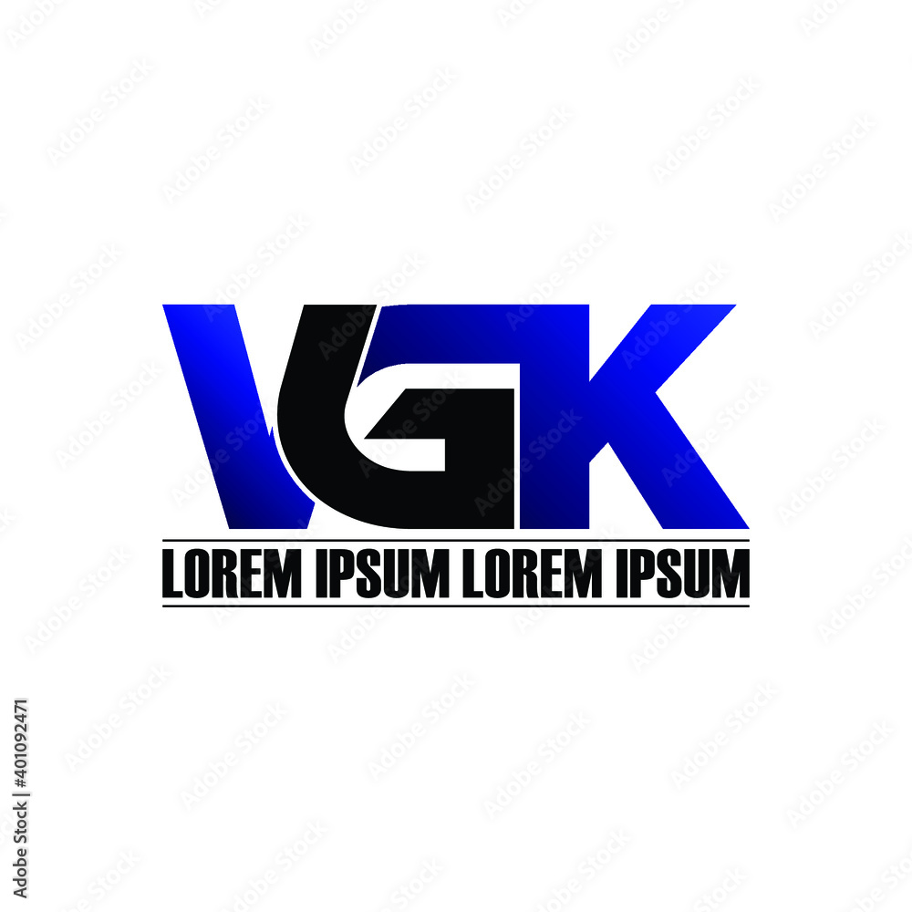 Obraz premium VGK letter monogram logo design vector