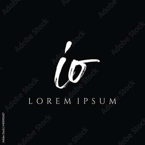 Letter IO luxury logo design vector