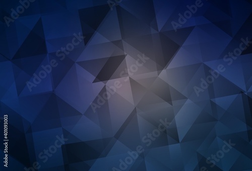 Dark Pink, Blue vector abstract polygonal pattern.