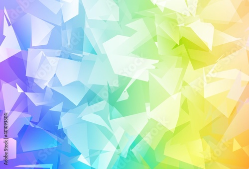 Light Multicolor vector abstract polygonal template.