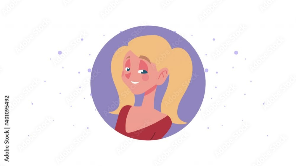young blond woman avatar character animation young blond woman avatar character animation