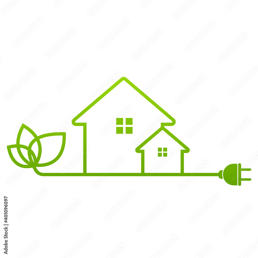 Eco House Green Real Estate icon concept Eco House Green Real Estate icon concept