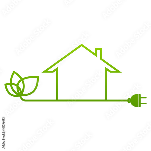 Eco House Green Real Estate icon concept
