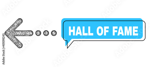 Chat Hall of Fame blue cloud frame and net mesh send left. Frame and colored area are misplaced to Hall of Fame phrase, which is located inside blue colored cloud.