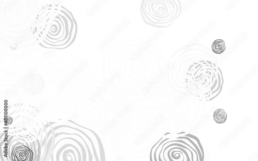 Light Gray vector doodle template with roses. Light Gray vector doodle template with roses.