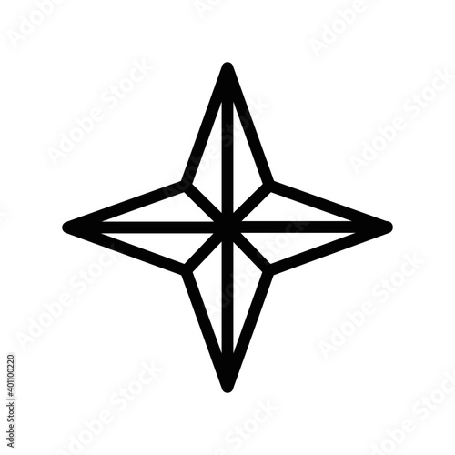 Compass icon. Navigation symbol. Isolated vector illustration.