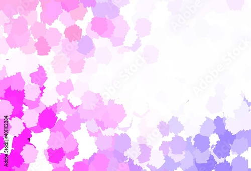 Light Purple, Pink vector template with chaotic shapes.