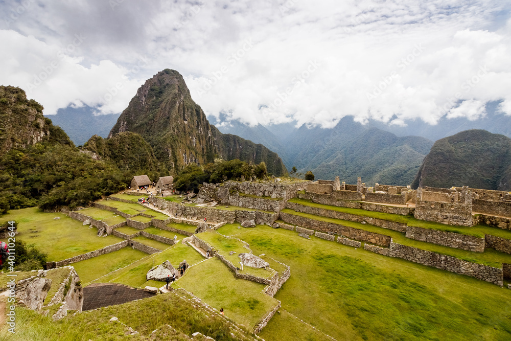 Panoramic view of the Incan citadel Machu Picchu - Cuzco, Peru