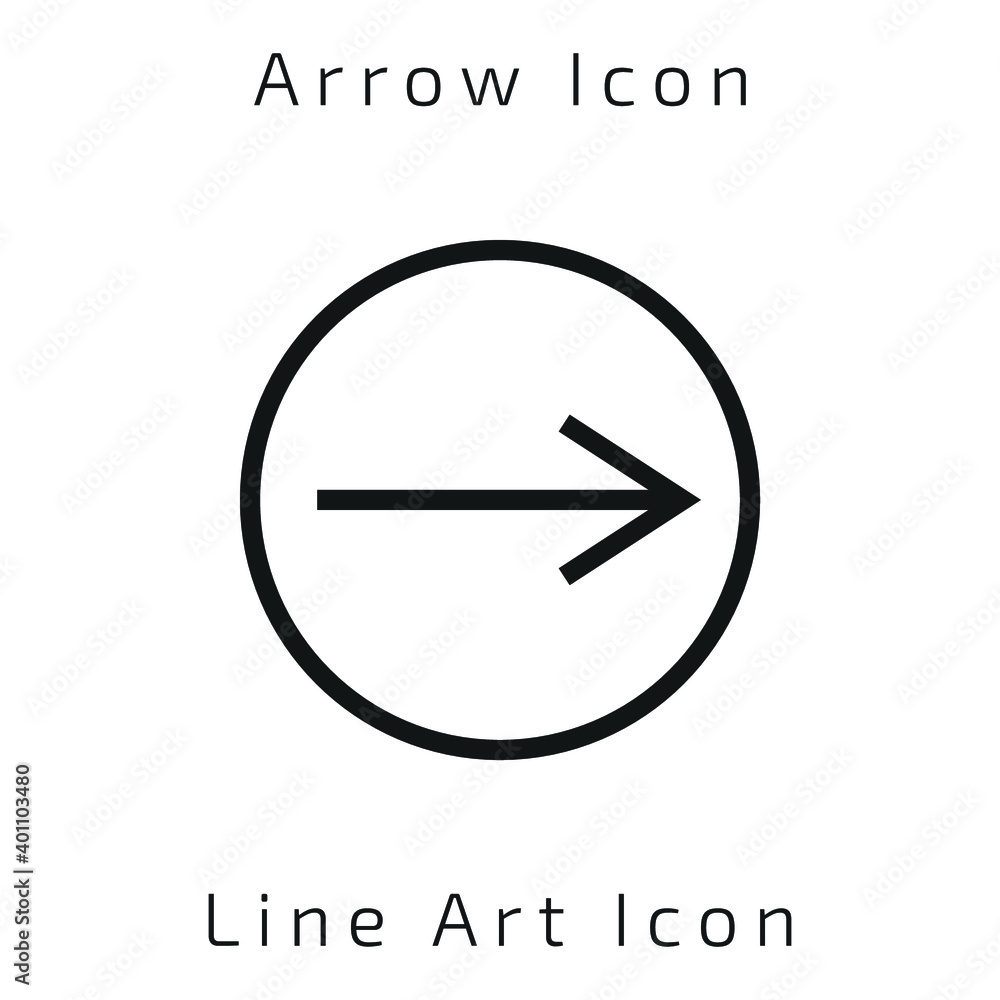 Editable Line Art Arrow Icon Using For Your Presentation, Website And Application Editable Line Art Arrow Icon Using For Your Presentation, Website And Application