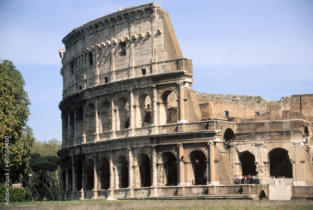 View of The Coliseum in Rome, Italy.