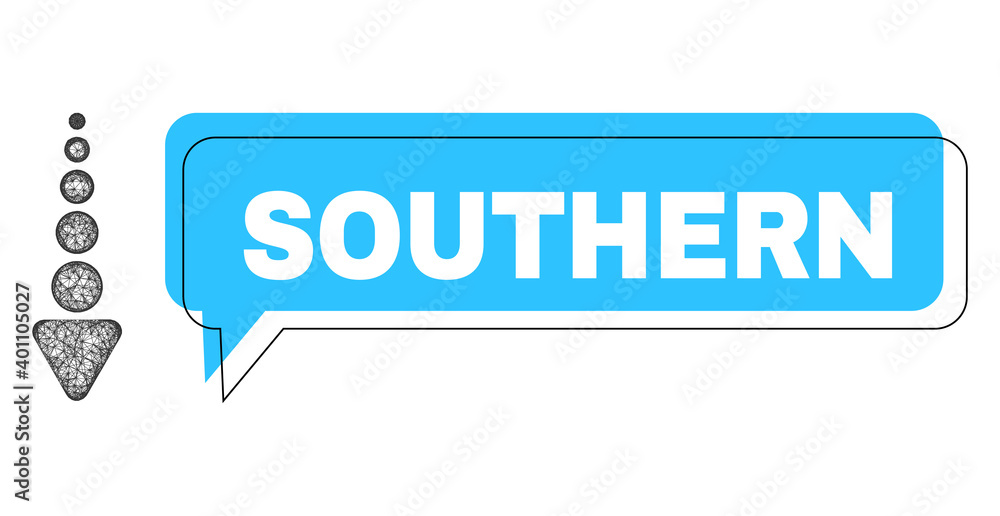 Conversation Southern blue cloud frame and wire frame arrow down. Frame and colored area are misplaced for Southern phrase, which is located inside blue colored cloud. Conversation Southern blue cloud frame and wire frame arrow down. Frame and colored area are misplaced for Southern phrase, which is located inside blue colored cloud.
