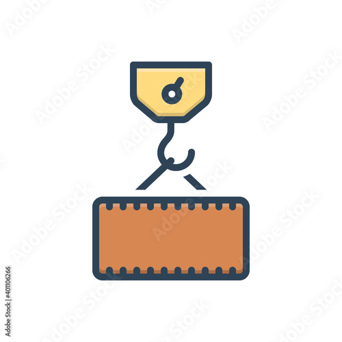 Color illustration icon for weigh