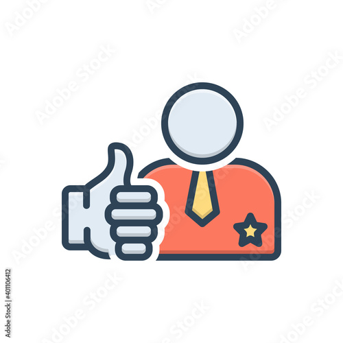 Color illustration icon for really