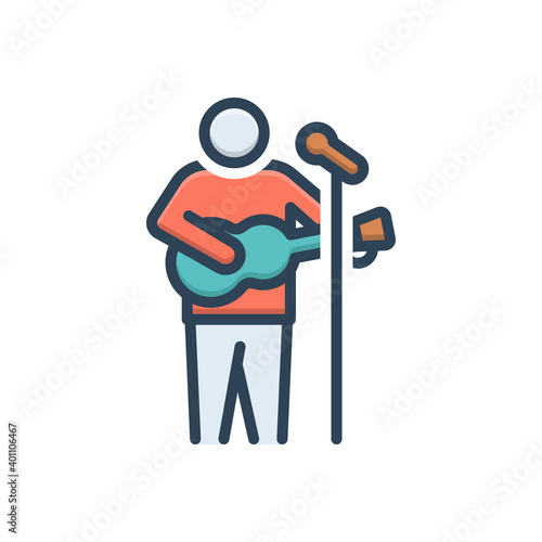 Color illustration icon for act