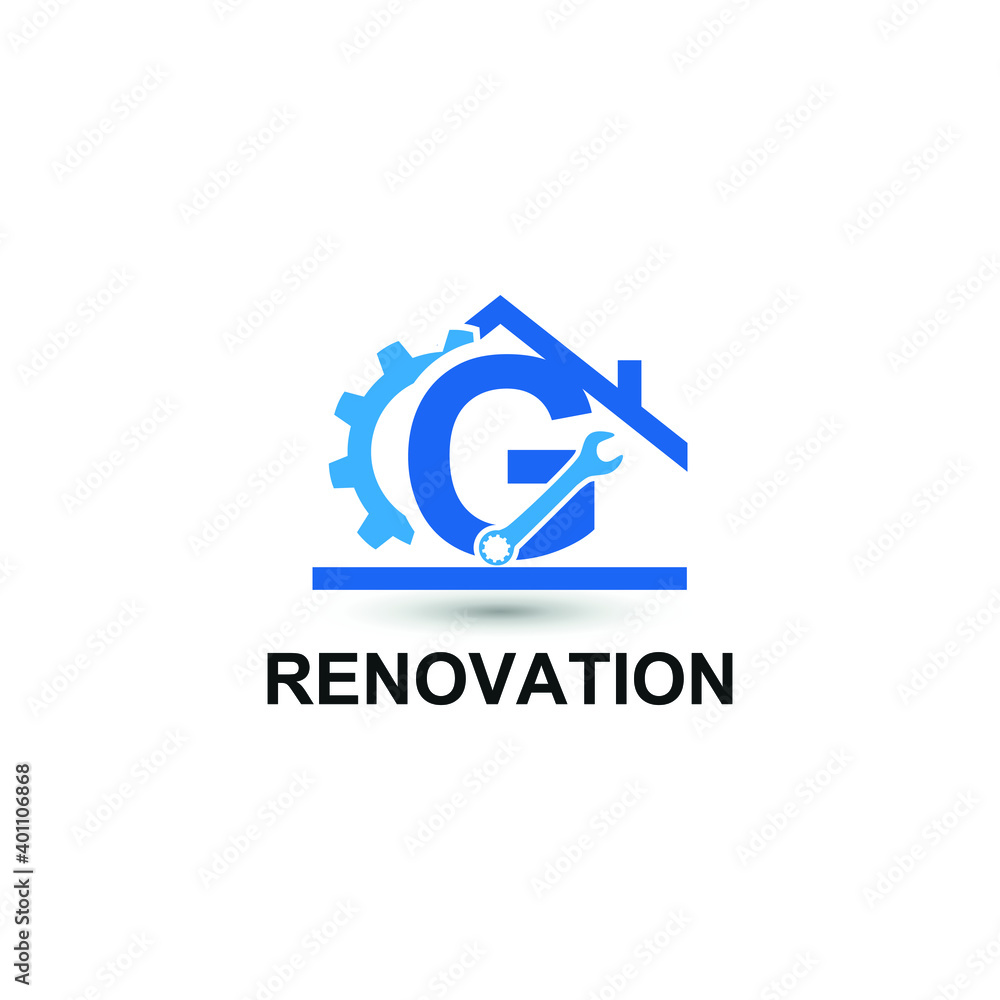 Initial letter Y with gear, wrench and home icon for Home renovation, construction, repair and maintenance logo design concept vector Initial letter Y with gear, wrench and home icon for Home renovation, construction, repair and maintenance logo design concept vector
