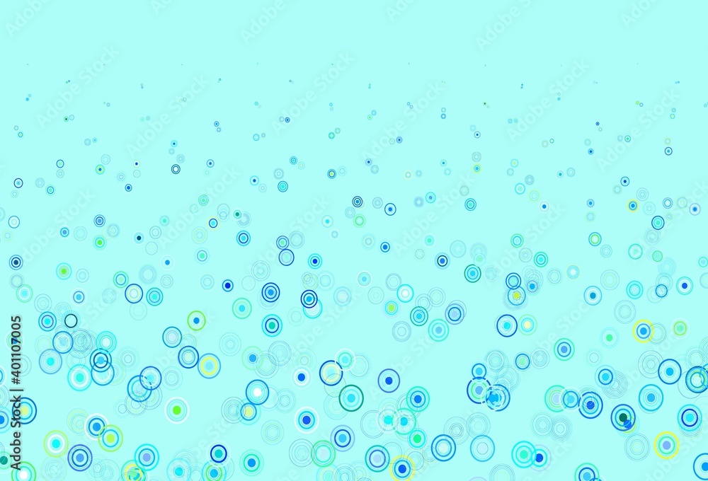 Light Blue, Green vector background with spots.