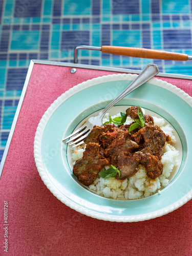 Chicken Livers and mieliepap photo