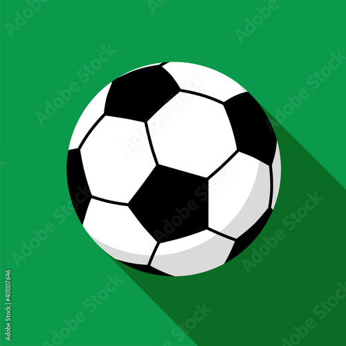 soccer  football sport ball icon in flat style. Sport equipment. Symbol for mobile application or web. Vector