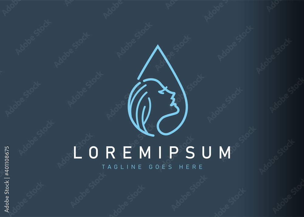 Beauty salon logo design. Vector illustration of female beauty spa icon design. Modern logo design with line art style. Beauty salon logo design. Vector illustration of female beauty spa icon design. Modern logo design with line art style.