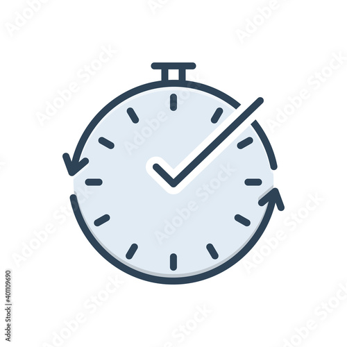 Color illustration icon for real 