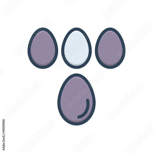 Color illustration icon for particularly