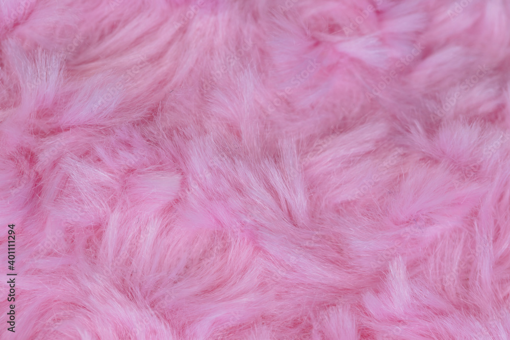 Pink luxury wool natural fluffy fur wool skin texture close-up Pink luxury wool natural fluffy fur wool skin texture close-up