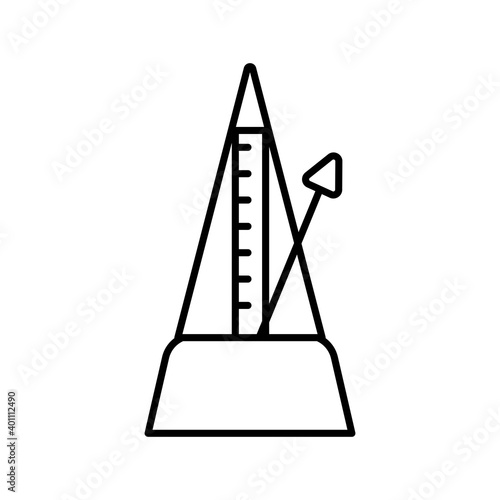 psychologist metronome with pendulum line style icon