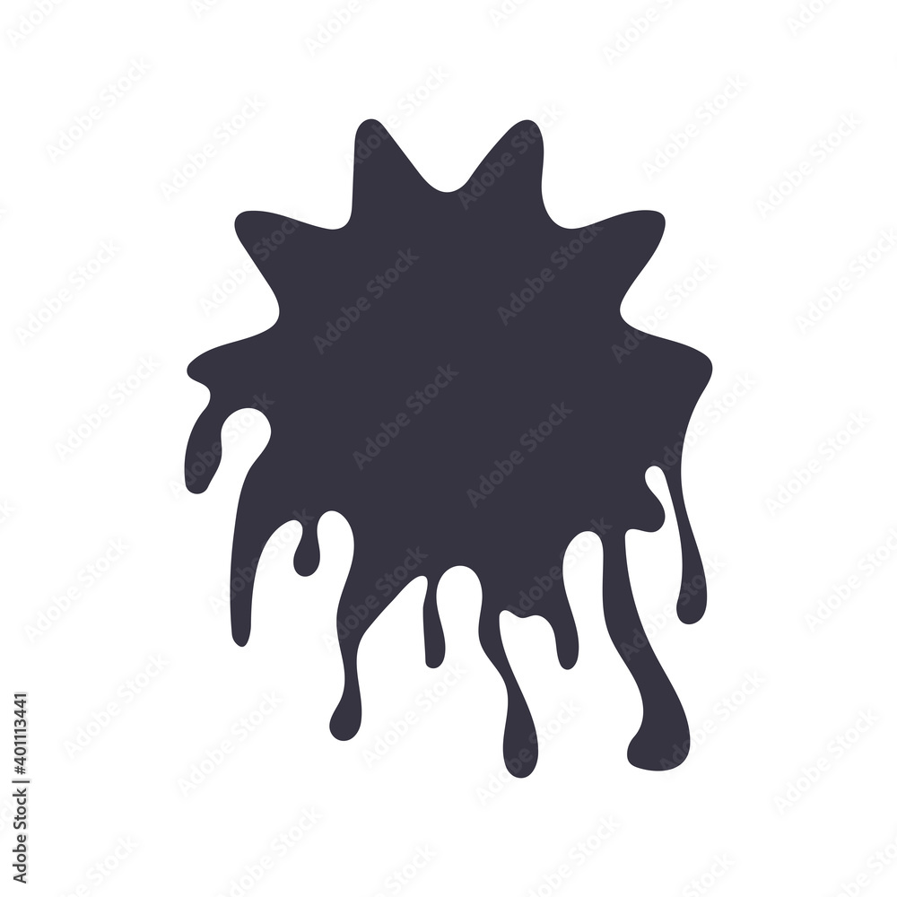 splash form drip ink blot monochrome style flat icon splash form drip ink blot monochrome style flat icon