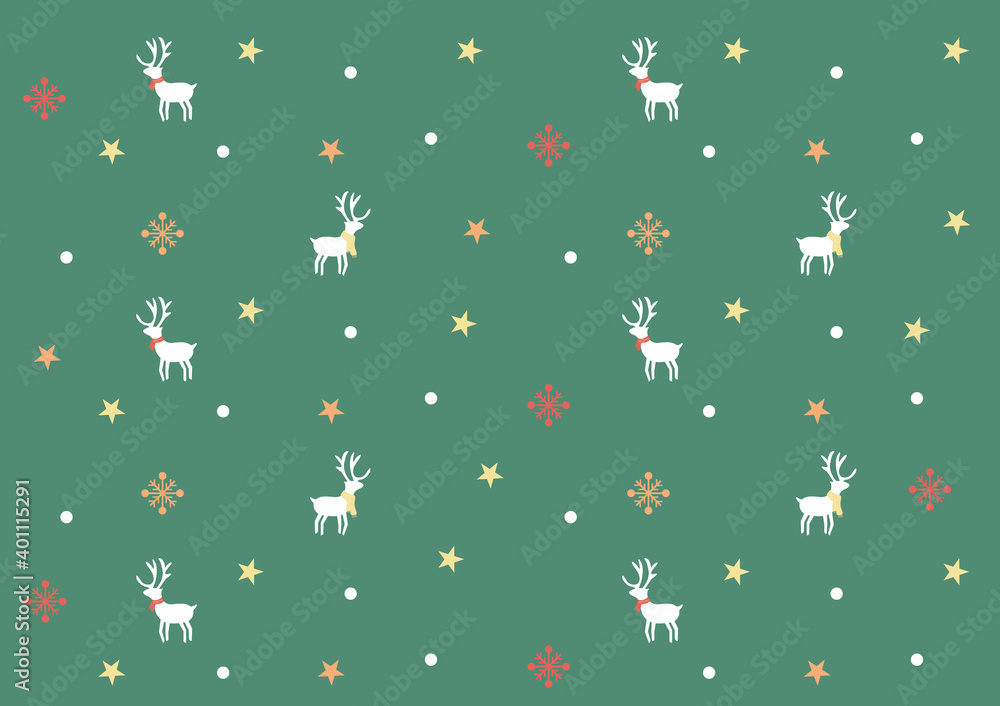 Christmas reindeer and snowflake pattern vector for Happy new years Celebration festival Christmas reindeer and snowflake pattern vector for Happy new years Celebration festival