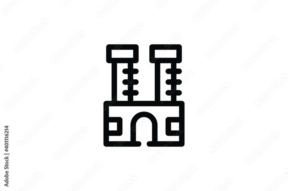 Factory Outline Icon - Factory