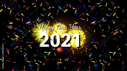 New year celebration 2021 with fireworks