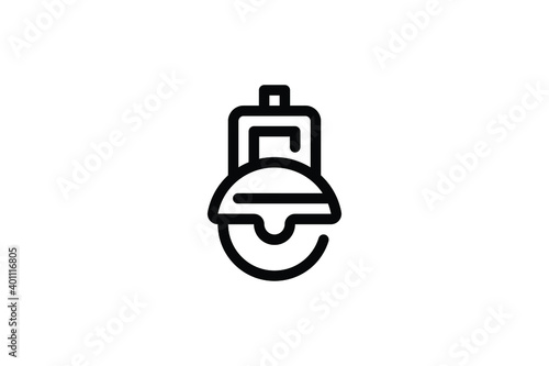 Factory Outline Icon - Cutting