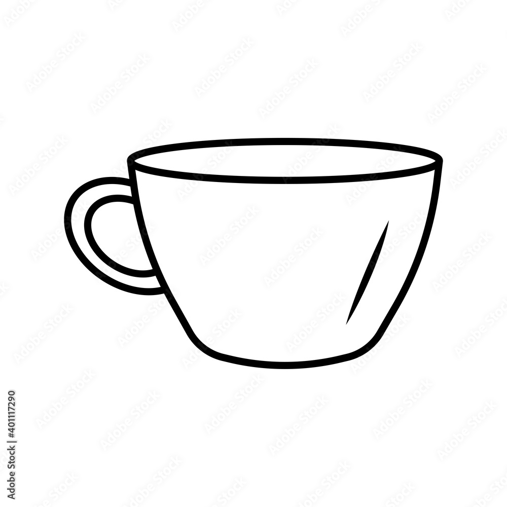 cup kitchen utensil line style icon cup kitchen utensil line style icon