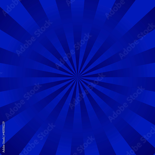 Vintage blue rays gradient, great design for any purposes. Sun texture. Stock image. EPS 10.
