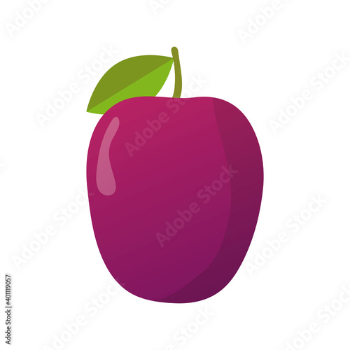 plum fresh delicious fruit isolated style icon