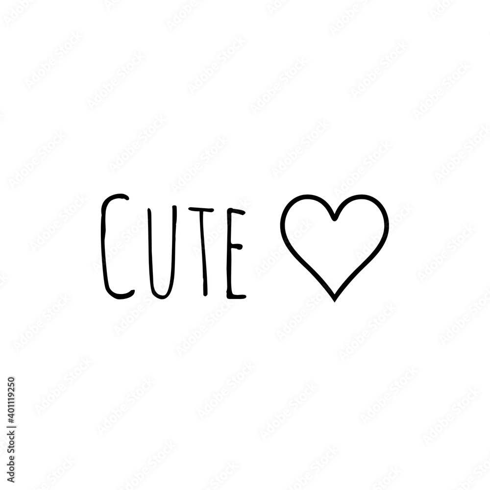 ''Cute'' Lettering ''Cute'' Lettering