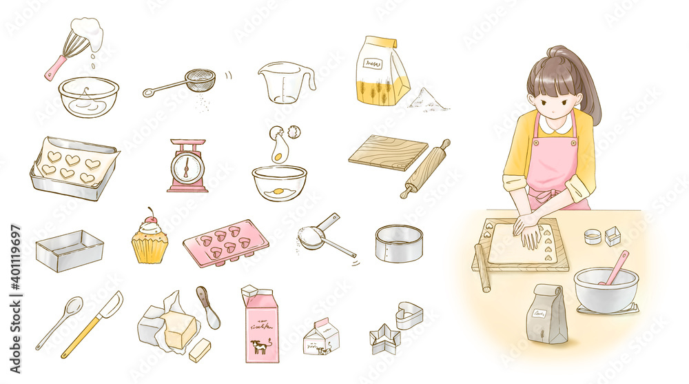 お菓子を作る イラスト, お菓子作り イラスト フリー – QOIRG