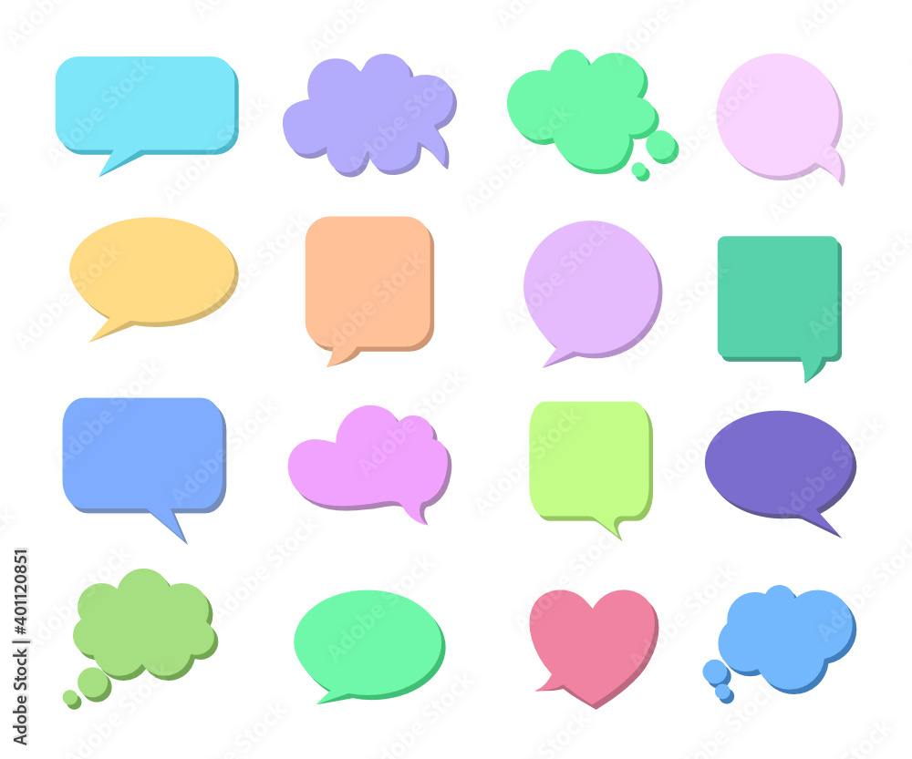 colorful Speech bubble icon on white background. colorful Speech bubble icon on white background.