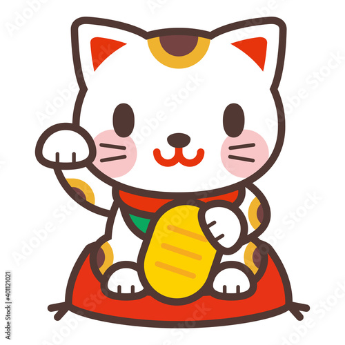 かわいい招き猫 Beckoning cat-Japanese lucky cat