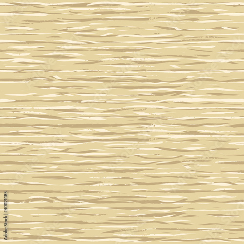 Light beige wood grain texture. Dense lines. Seamless background. Empty natural pattern swatch template. Vector illustration