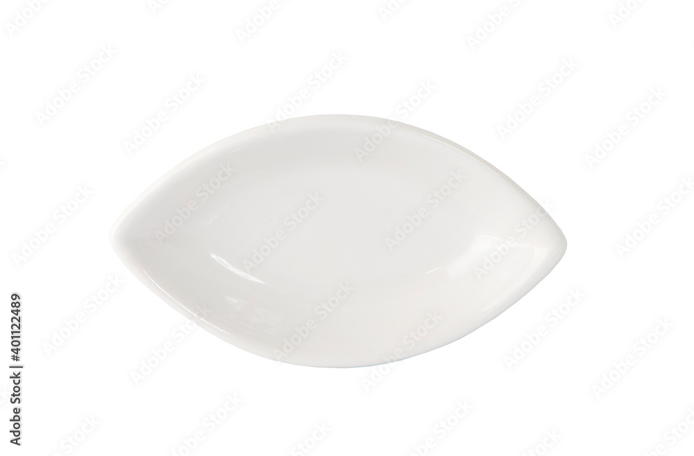 white bowls on white background. Top view white bowls on white background. Top view