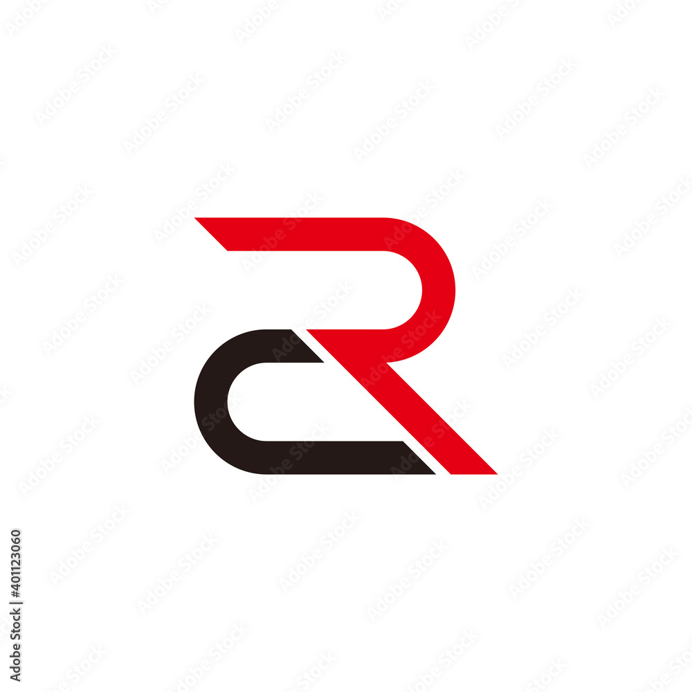 abstract letter cr slice simple flat geometric logo vector abstract letter cr slice simple flat geometric logo vector