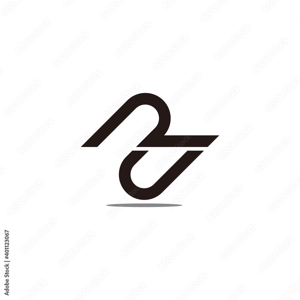 letter rj simple geometric flat linked logo vector letter rj simple geometric flat linked logo vector