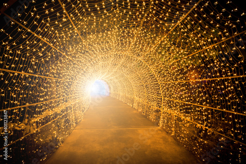 Fototapeta LEd light Illumination tunnel background